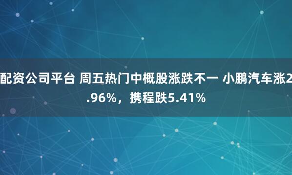 配资公司平台 周五热门中概股涨跌不一 小鹏汽车涨2.96%，携程跌5.41%
